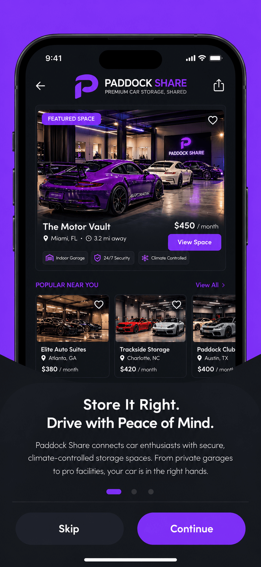 PaddockShare app screen