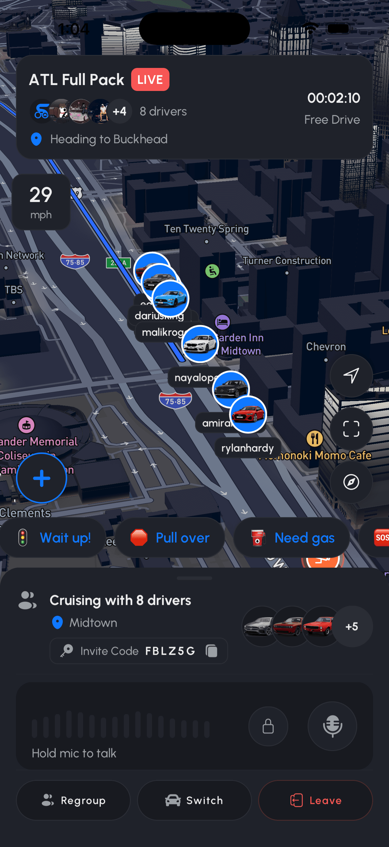 Spota Convoys screen
